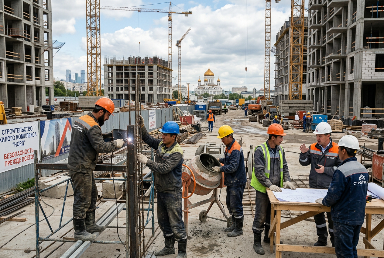 Иностранцы на стройках России